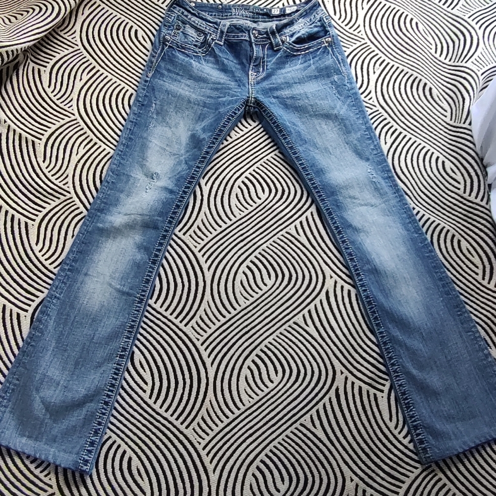 Miss Me Women's Boot Cut Jeans - Light Blue